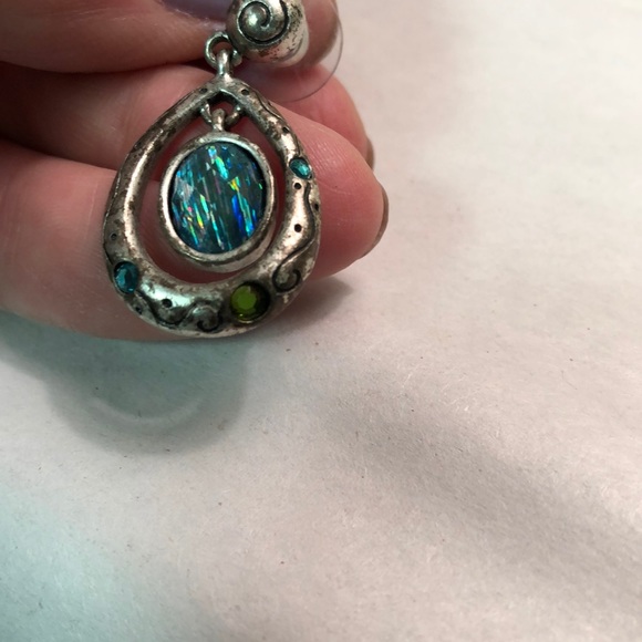 Chico’s earrings. Good condition. Teal - Picture 4 of 4